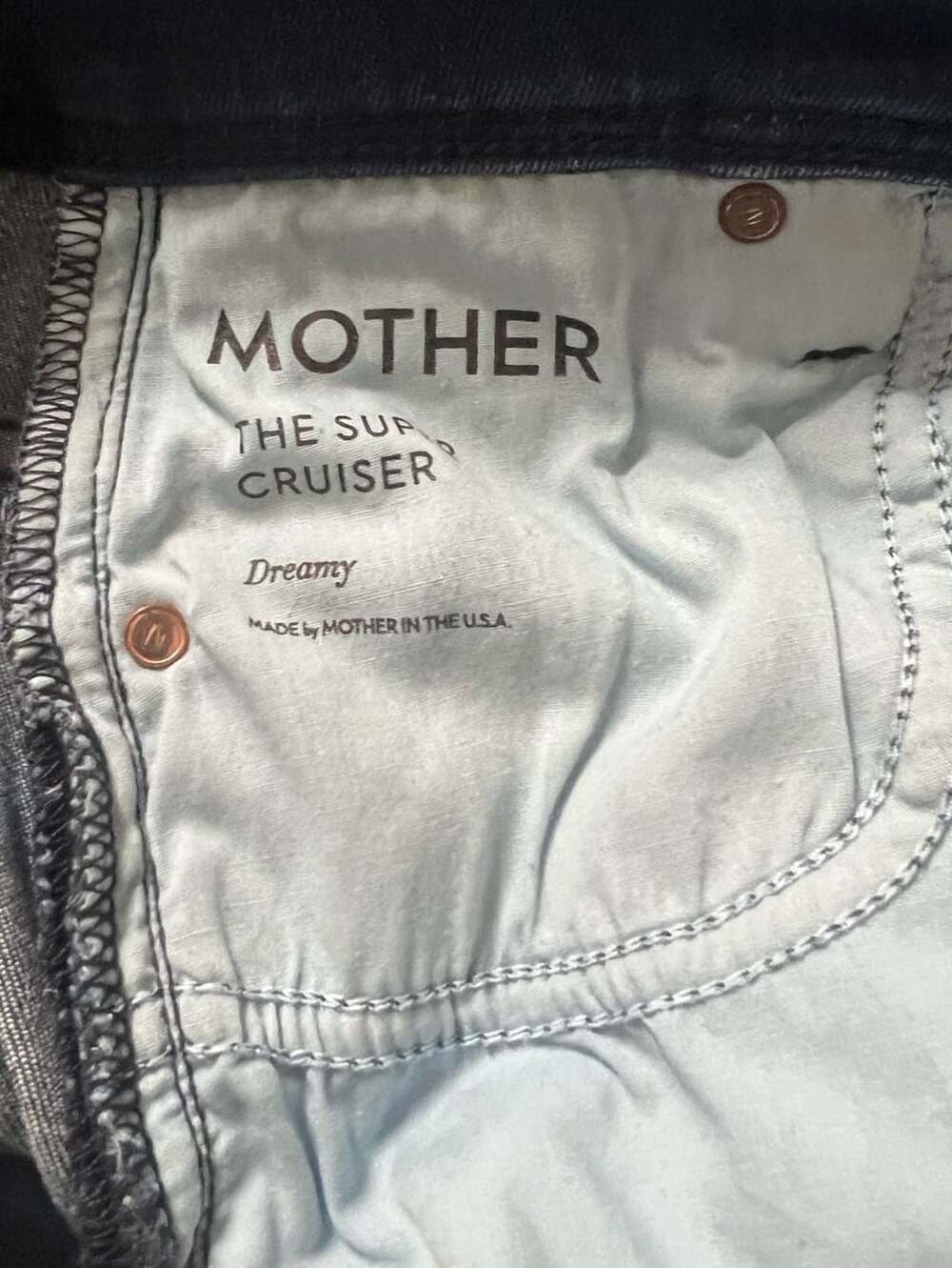 MOTHER The Super Cruiser Flare Jeans Dreamy Dark Wash Size 25 - Picture 6 of 15